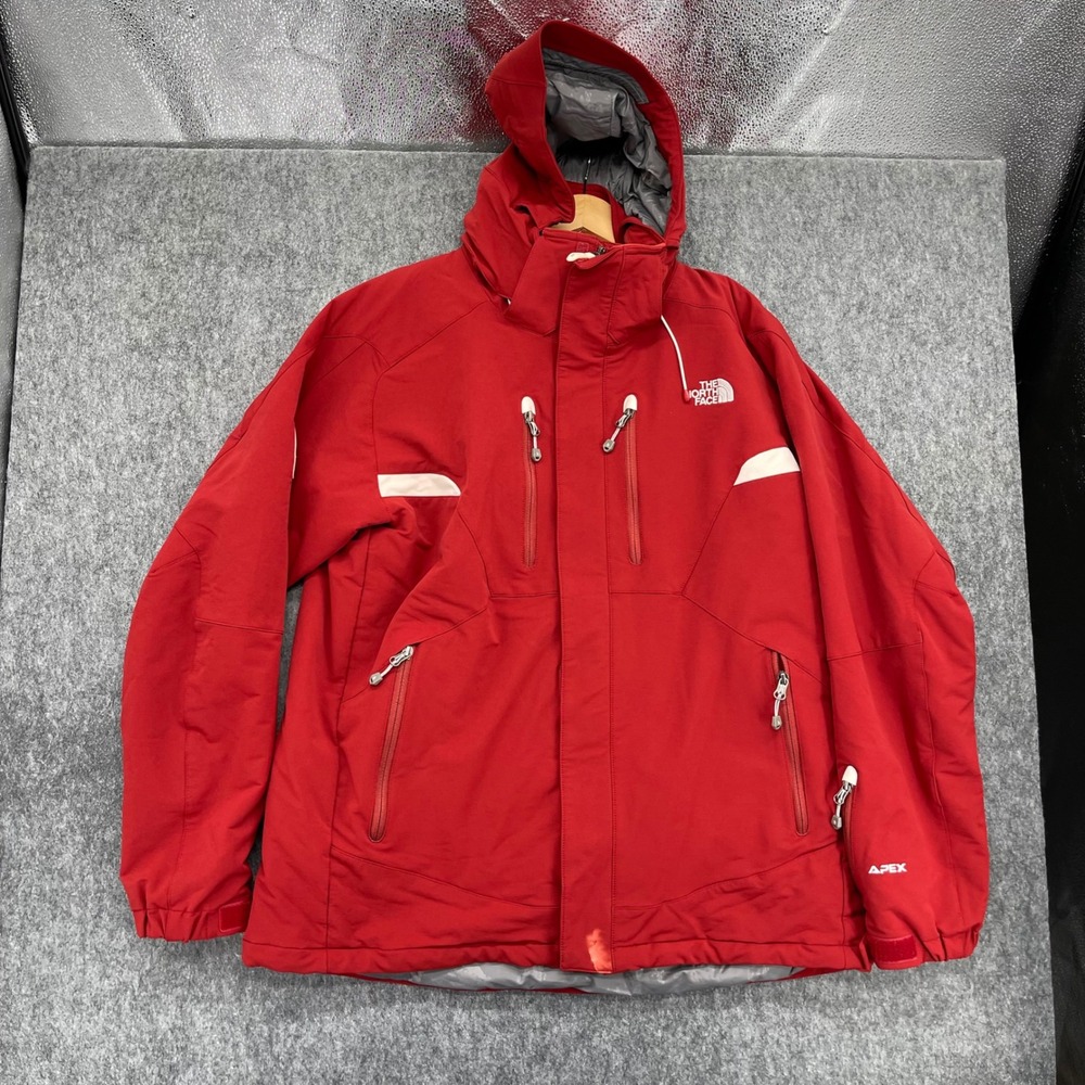 The North Face Apex Jacket Mens XL Red Recco Avalanche Rescue System Softshell